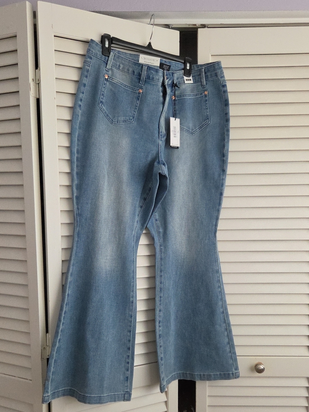 Judy Blue Light Blue Flare Jeans with Subtle Fade